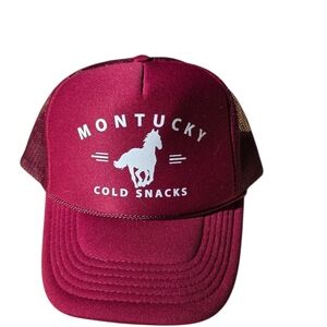 Nissun Red Montucky Cold Snacks Adjustable Baseball Cap OS